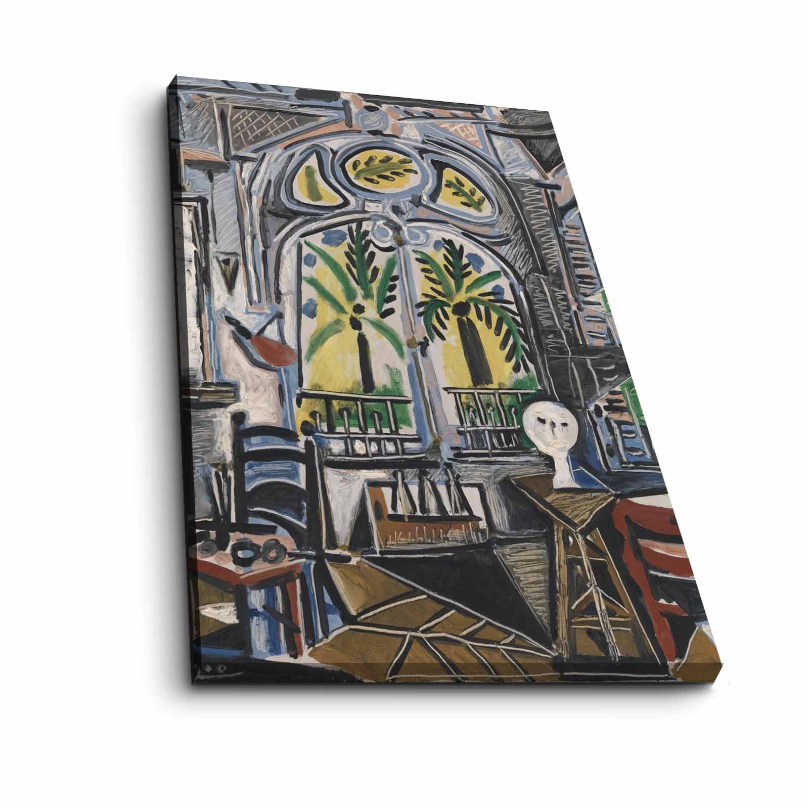 Quadro em Tela Decorativo Multicolor 45 x 70 cm – FAMOUSART-106 – Tela 100% Suede, Moldura de Madeira 3 cm