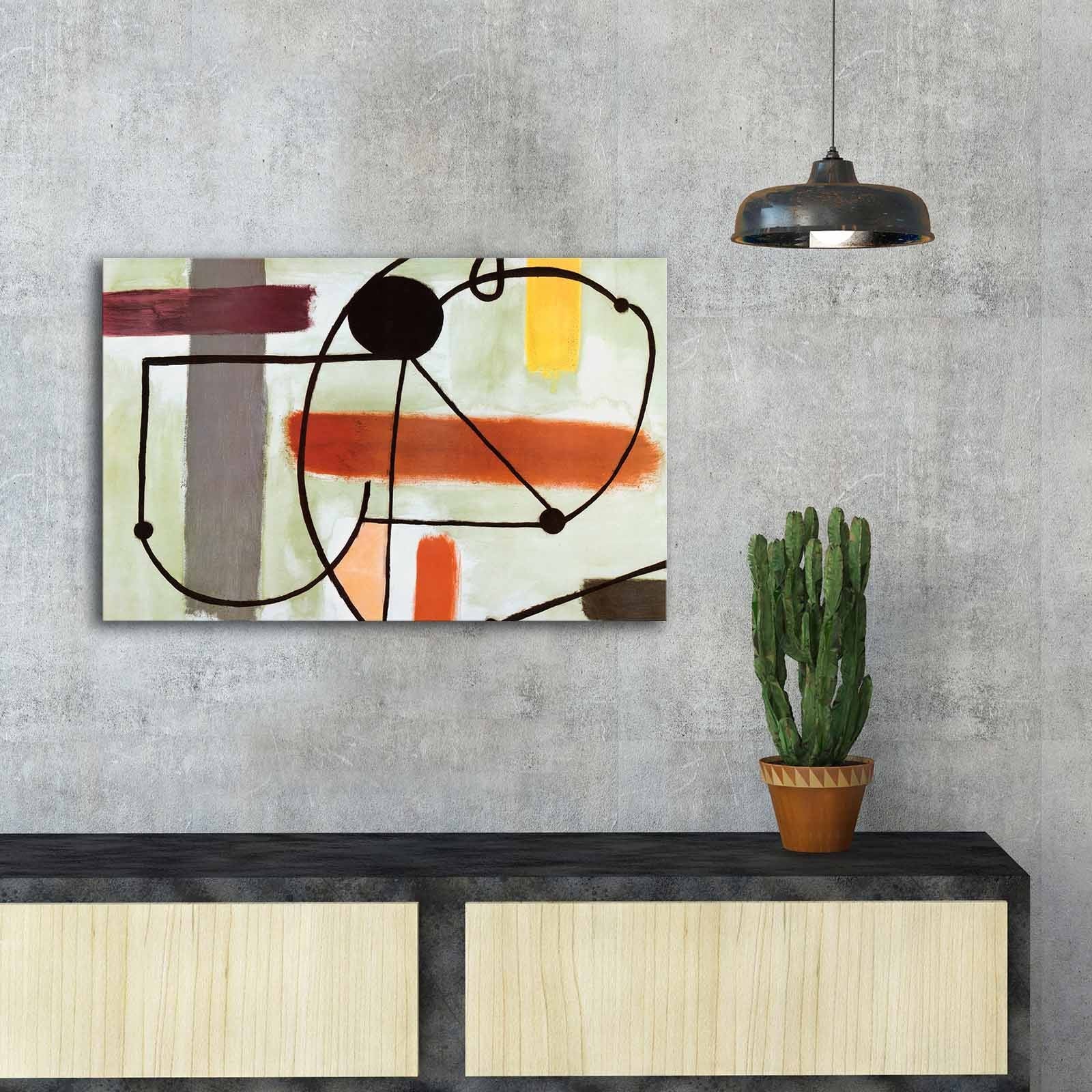 Quadro Decorativo em Tela Suede 100% 45x70 cm – FAMOUSART-109, Multicolor, Moldura de Madeira 3 cm