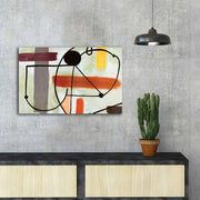 Quadro Decorativo em Tela Suede 100% 45x70 cm – FAMOUSART-109, Multicolor, Moldura de Madeira 3 cm