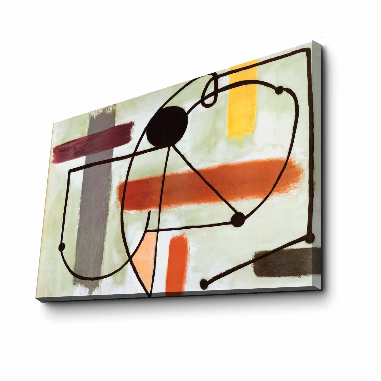 Quadro Decorativo em Tela Suede 100% 45x70 cm – FAMOUSART-109, Multicolor, Moldura de Madeira 3 cm