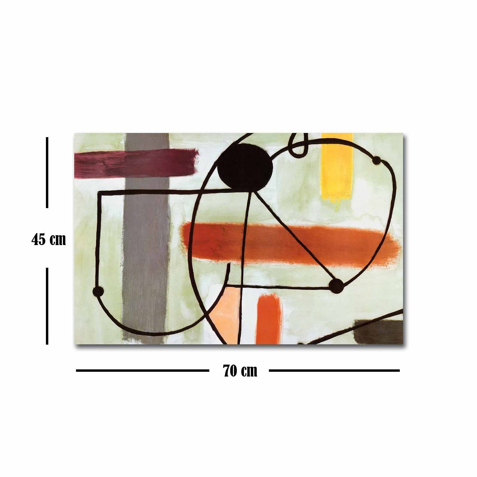 Quadro Decorativo em Tela Suede 100% 45x70 cm – FAMOUSART-109, Multicolor, Moldura de Madeira 3 cm