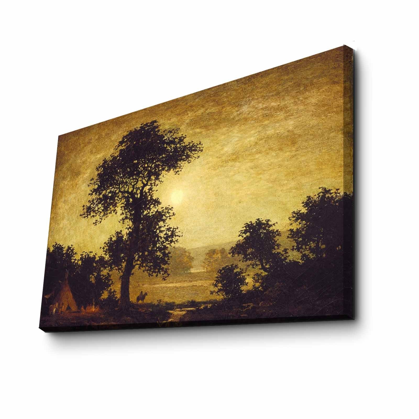 Quadro Decorativo em Tela Suede 100% Multicolor FAMOUSART-110, 45x70 cm, Moldura de Madeira 3 cm