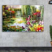 Pintura em tela decorativa elegante, 45 x 70 cm, 100% camurça, moldura 100% madeira (3 cm de espessura) | Perfeito para amantes de decoração e arte