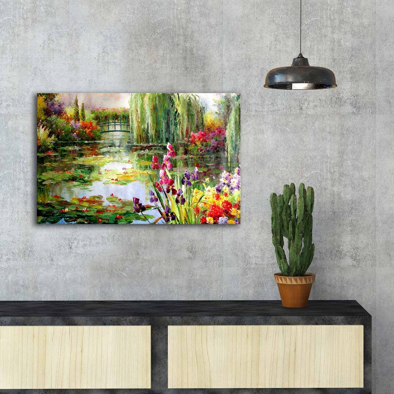 Pintura em tela decorativa elegante, 45 x 70 cm, 100% camurça, moldura 100% madeira (3 cm de espessura) | Perfeito para amantes de decoração e arte