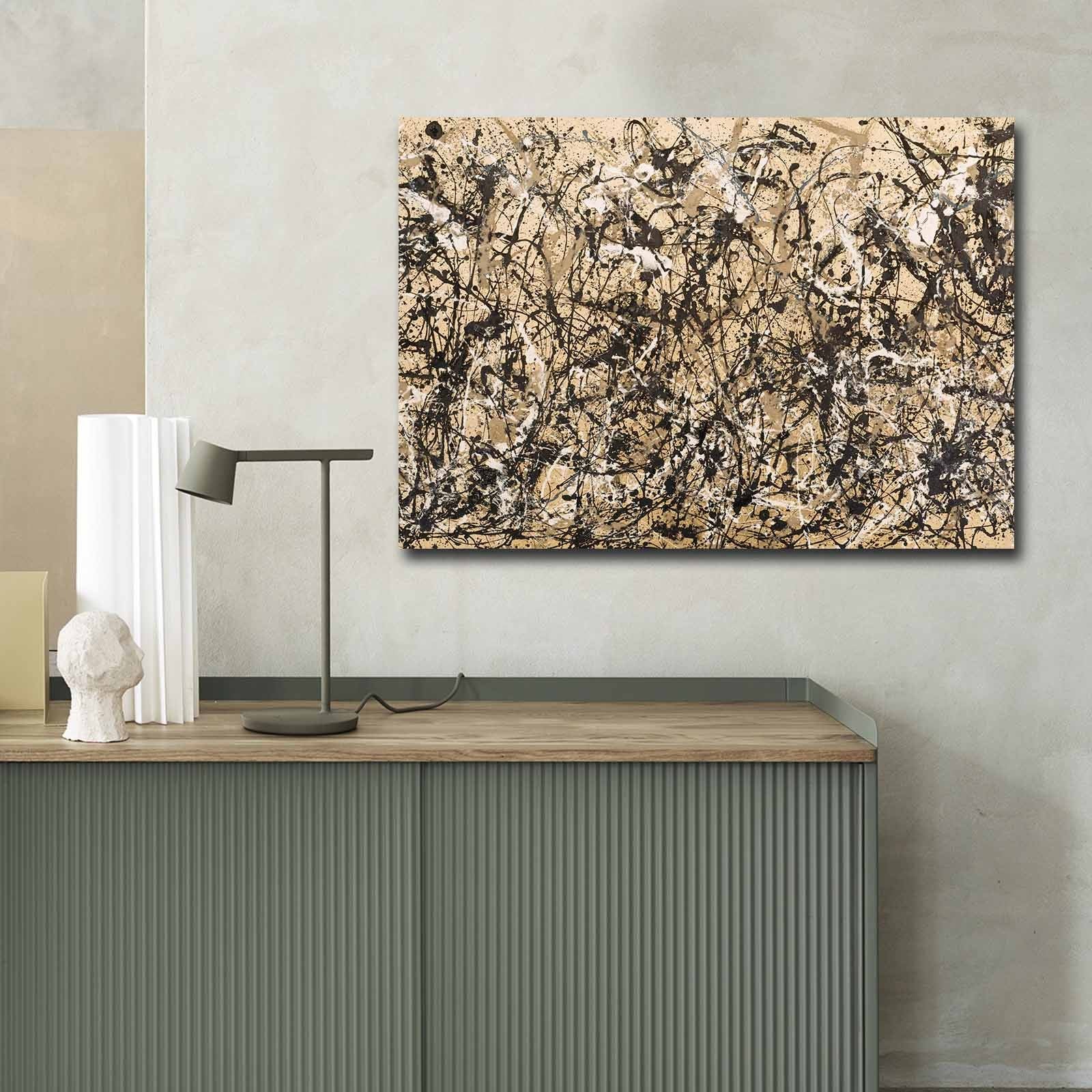 Tela Decorativa em Canvas Suede Multicolor 70 x 100 cm com Moldura 100% Madeira (3 cm) – 70100FAMOUSART-009