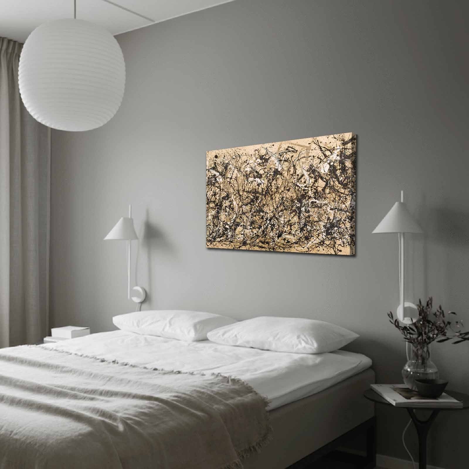 Tela Decorativa em Canvas Suede Multicolor 70 x 100 cm com Moldura 100% Madeira (3 cm) – 70100FAMOUSART-009