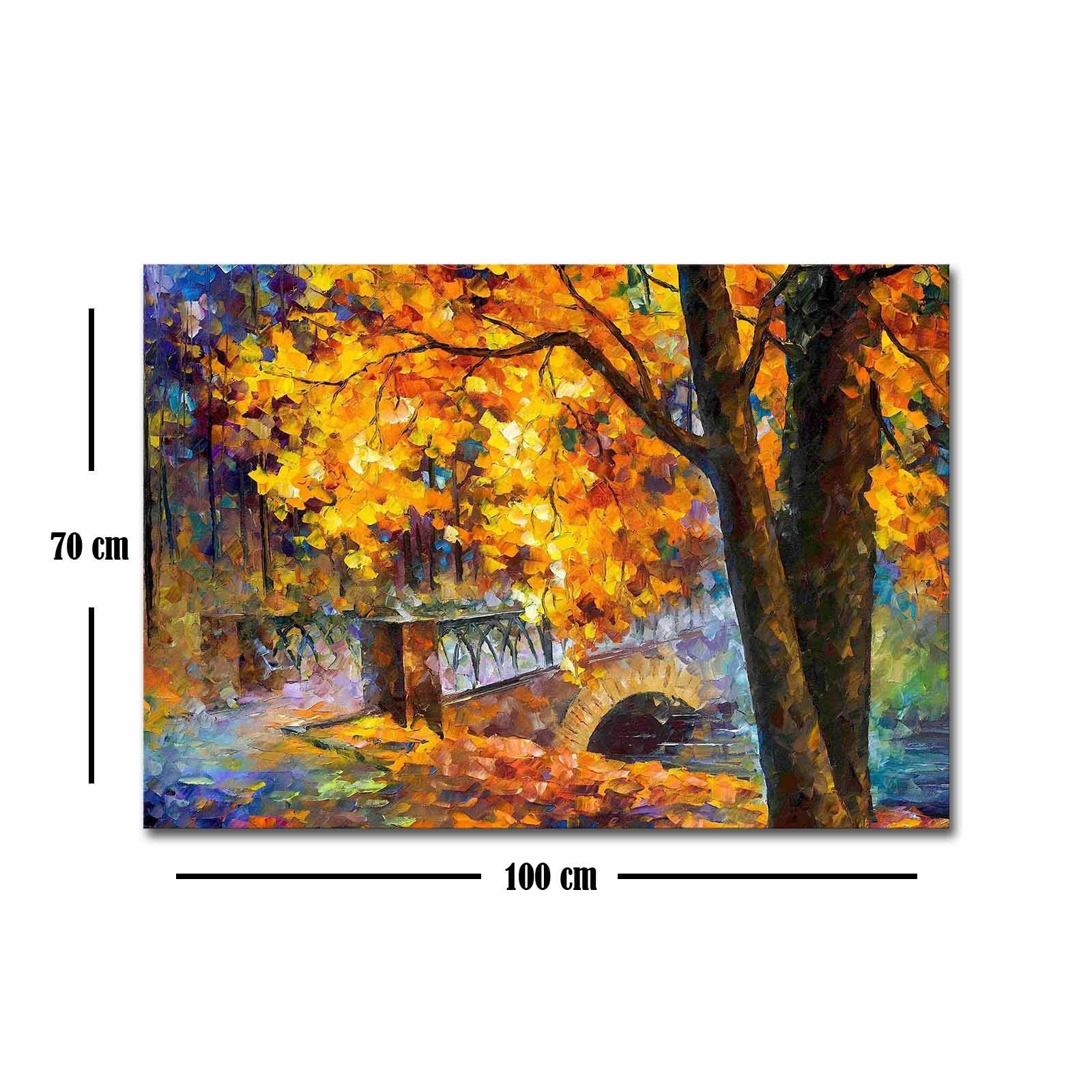 Quadro em Tela Decorativa 70x100 cm, Camurça 100%, Moldura de Madeira 3 cm – Multicolor