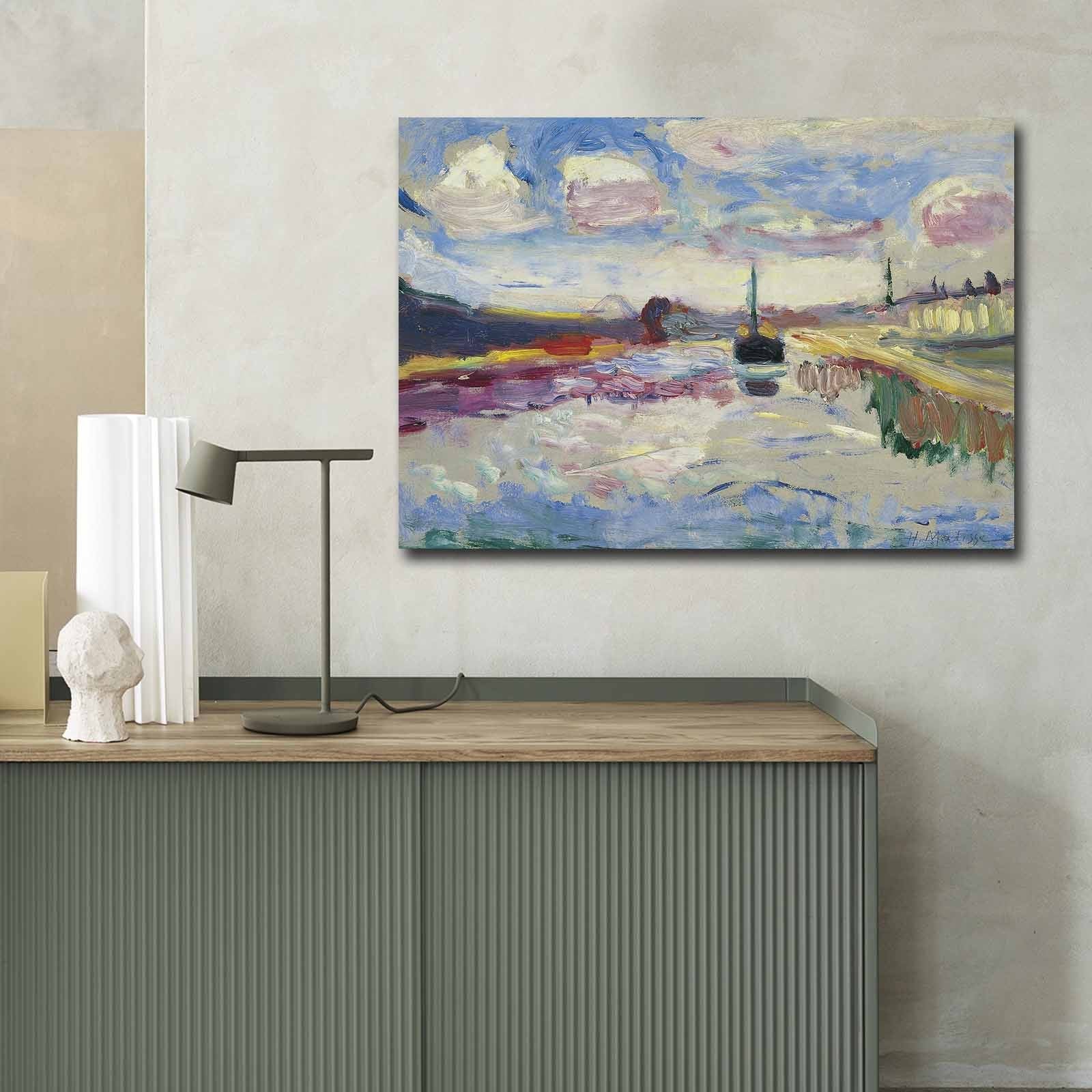 Tela Decorativa Multicolor 70x100 cm – Suede 100% com Moldura em Madeira (3 cm)