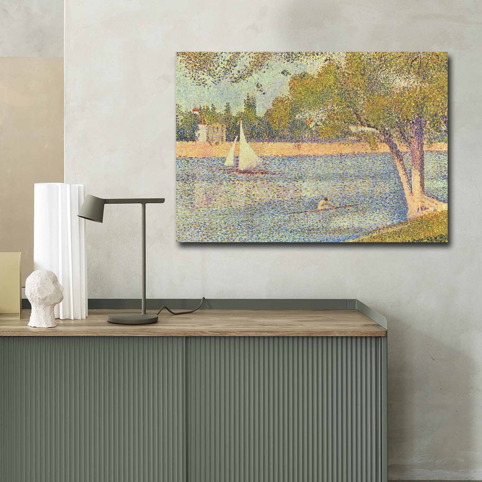 Quadro em Tela Decorativa Multicolor 70x100 cm — Canvas Suede 100% com Moldura de Madeira 3 cm (70100FAMOUSART-025)