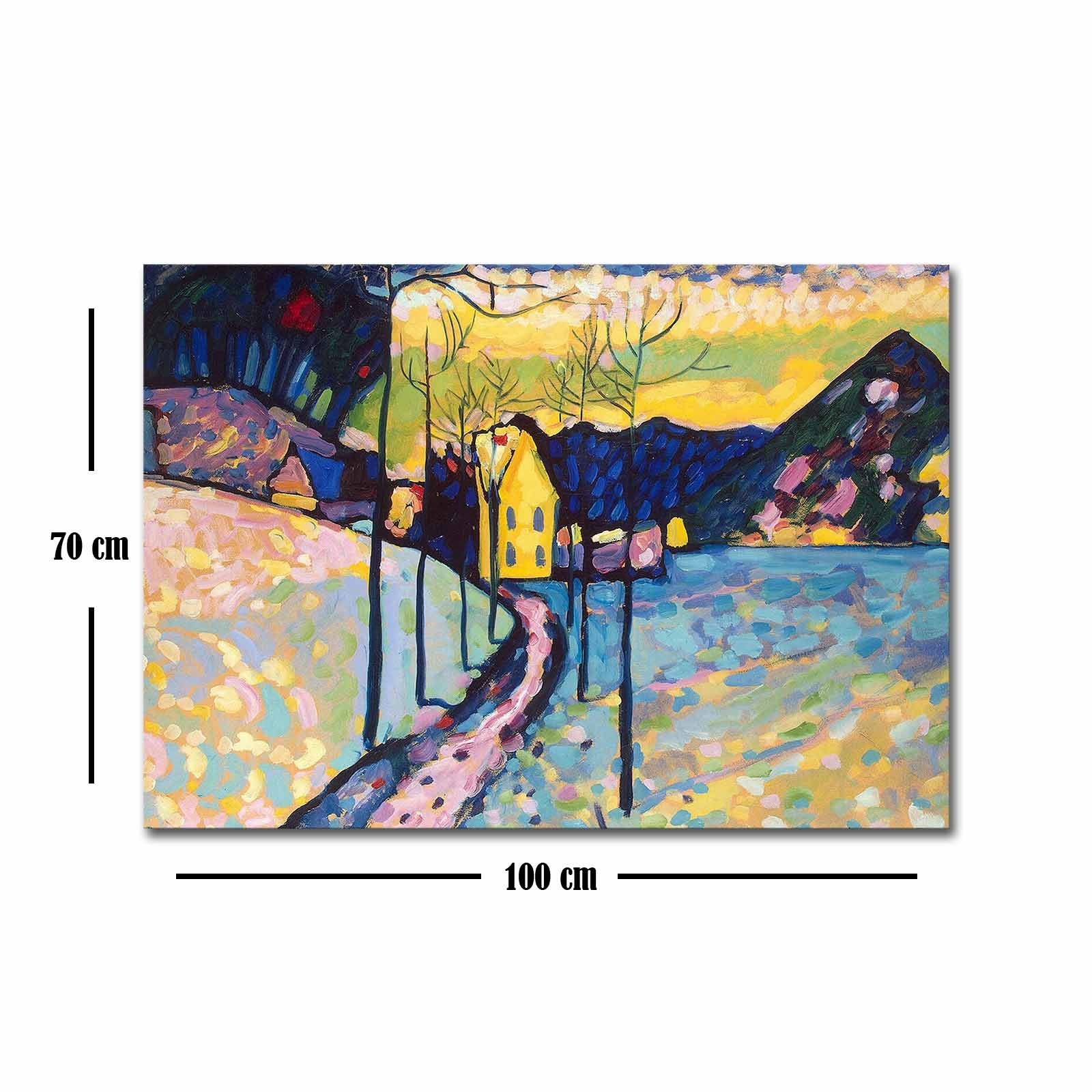 Tela Decorativa Multicolor Famous Art 70x100 cm – Camurça 100% com Moldura de Madeira 3 cm
