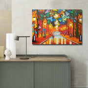 Quadro em Tela Decorativa Multicolor 70x100 cm, Camurça 100%, Moldura de Madeira 3 cm