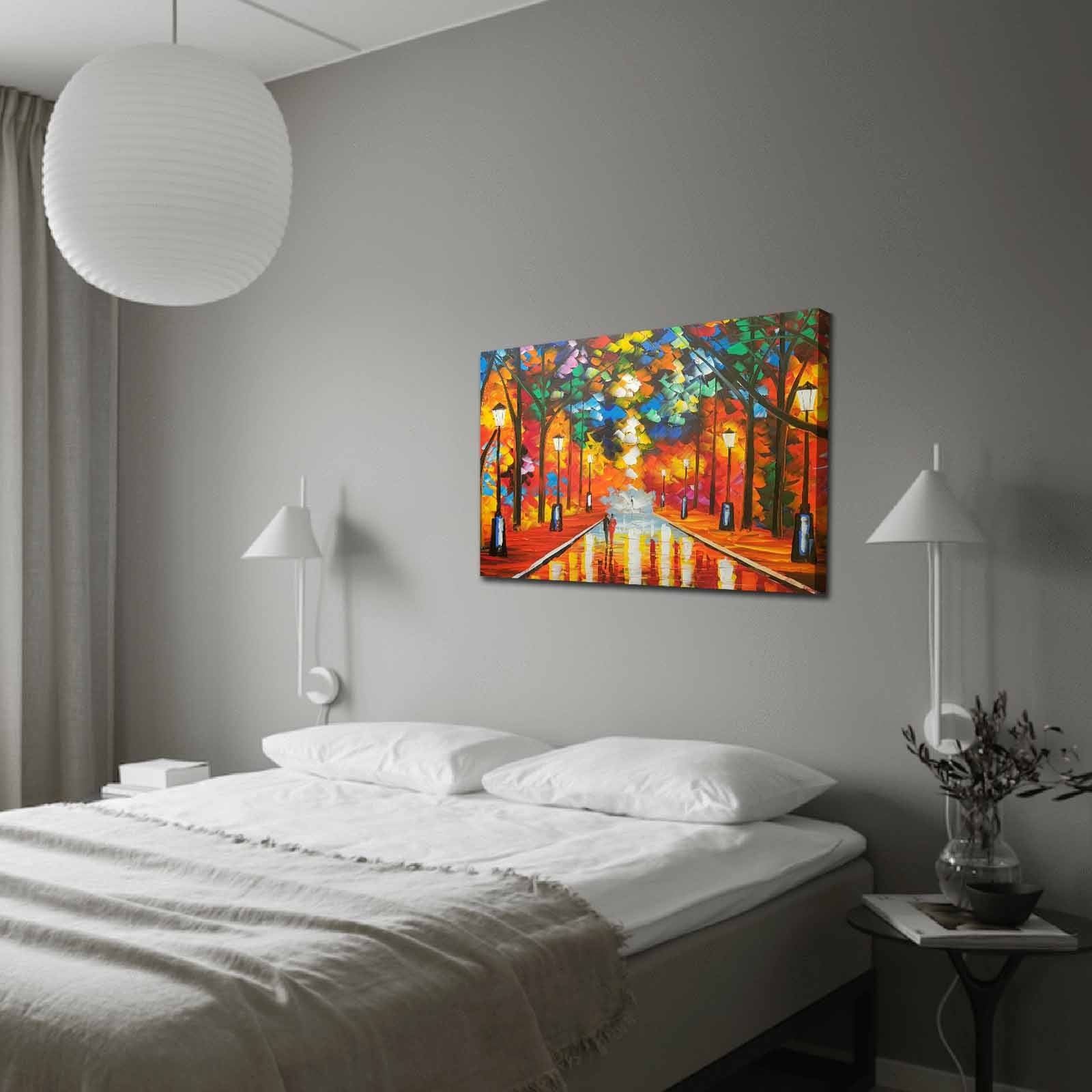 Quadro em Tela Decorativa Multicolor 70x100 cm, Camurça 100%, Moldura de Madeira 3 cm