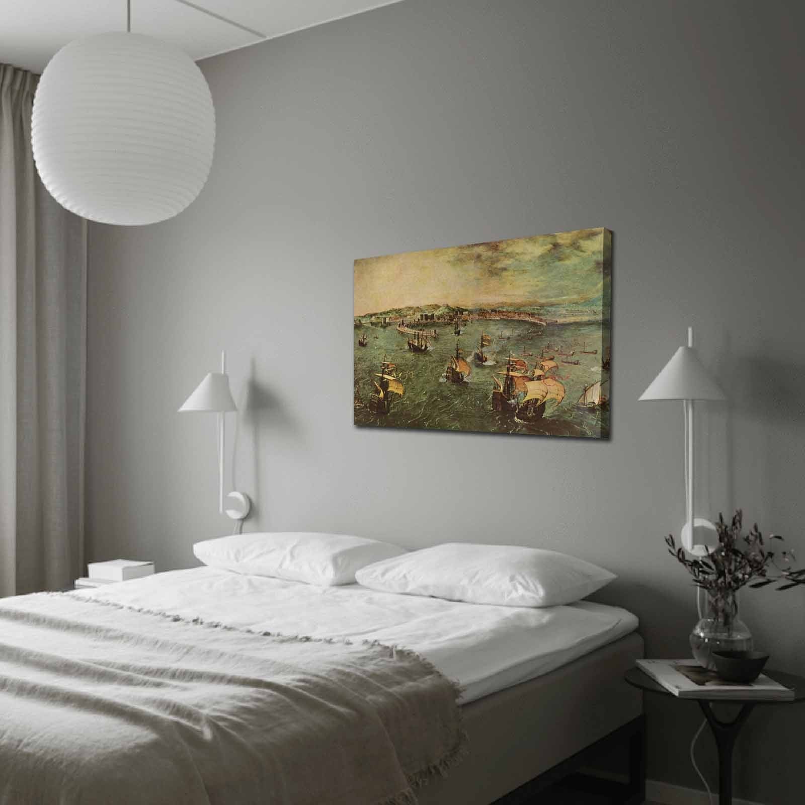 Tela Decorativa Multicolor 70x100 cm em Camurça 100% com Moldura de Madeira (3 cm) – 70100FAMOUSART-049