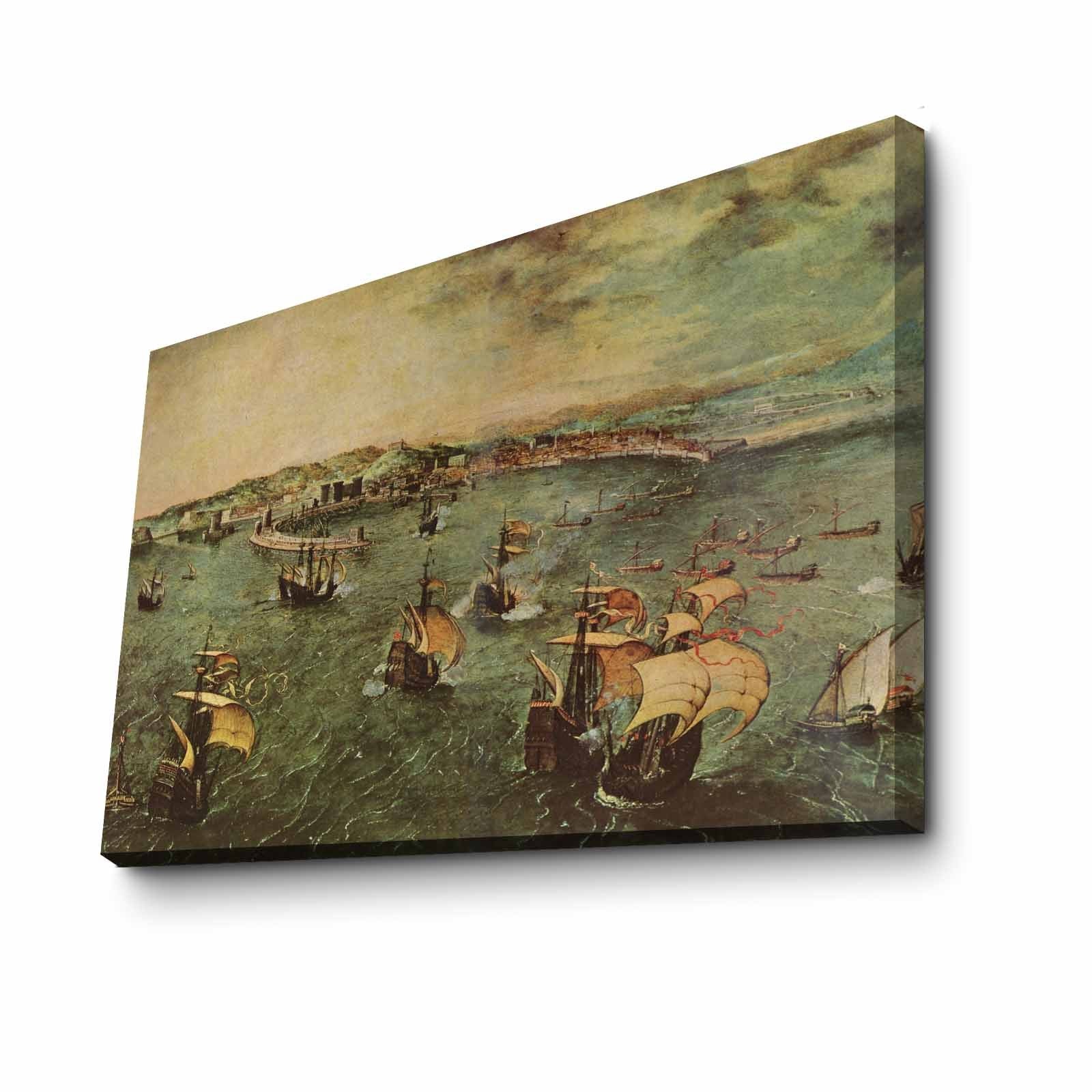 Tela Decorativa Multicolor 70x100 cm em Camurça 100% com Moldura de Madeira (3 cm) – 70100FAMOUSART-049