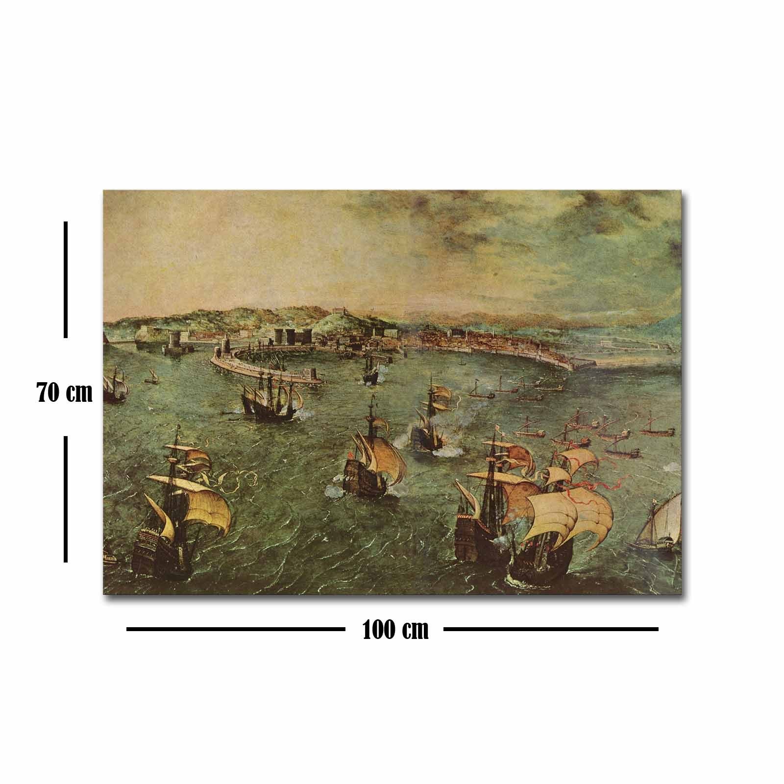 Tela Decorativa Multicolor 70x100 cm em Camurça 100% com Moldura de Madeira (3 cm) – 70100FAMOUSART-049