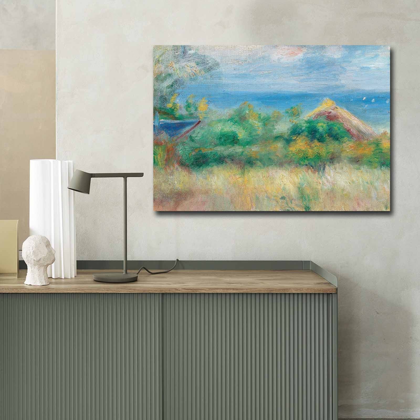 Quadro em Tela Decorativo Multicolor 70x100 cm em Suede 100% com Moldura de Madeira 3 cm