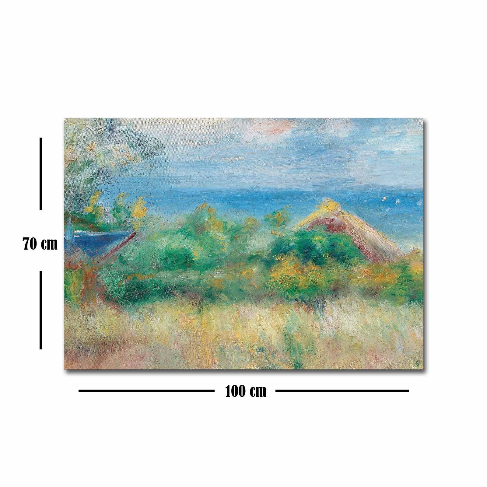 Quadro em Tela Decorativo Multicolor 70x100 cm em Suede 100% com Moldura de Madeira 3 cm