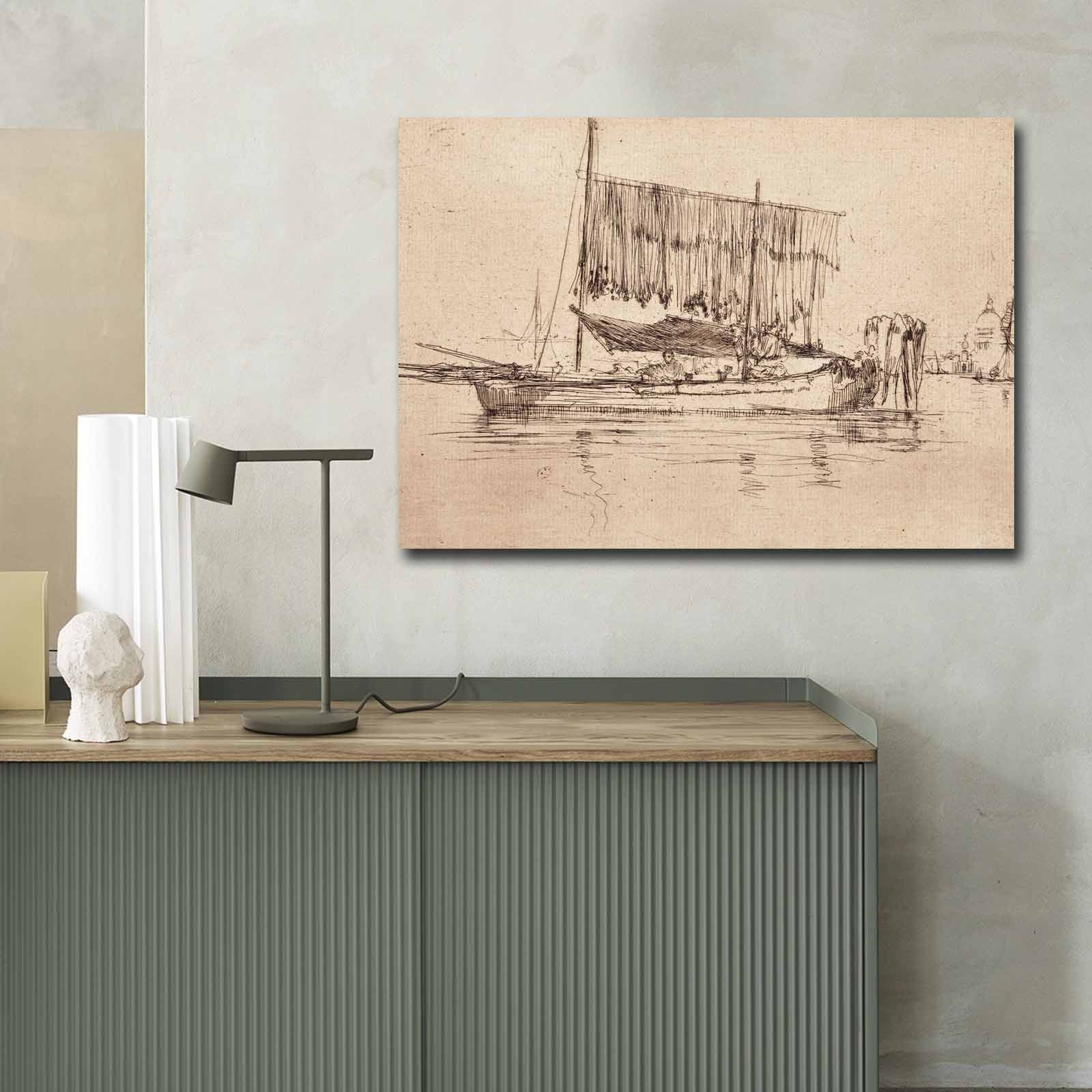 Tela Decorativa Famous Art – 70x100 cm, Multicolor, Camurça 100%, Moldura de Madeira 3 cm