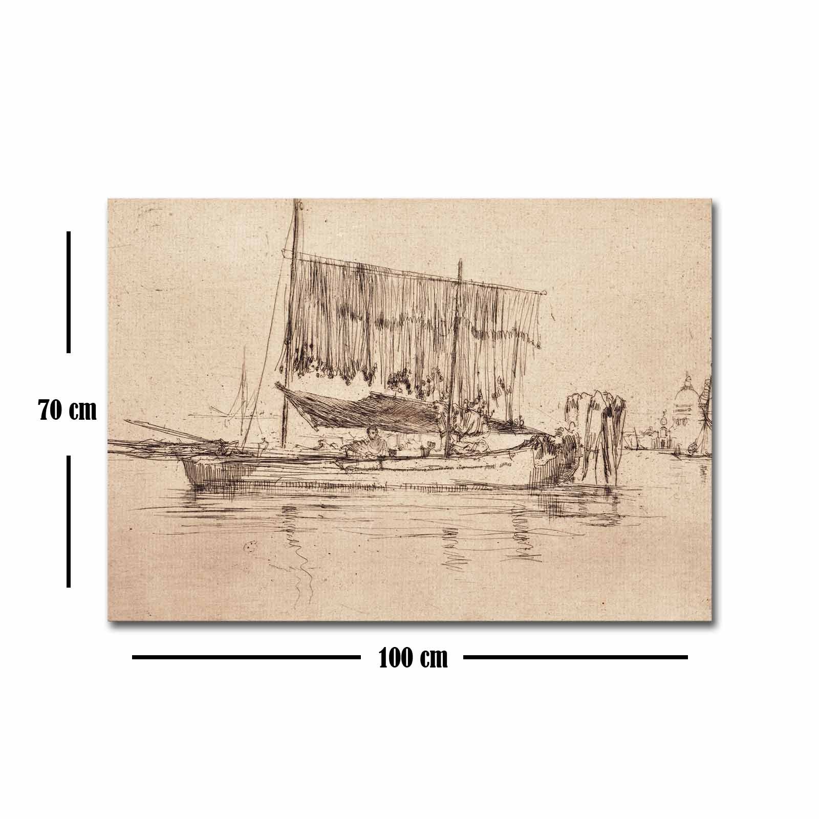 Tela Decorativa Famous Art – 70x100 cm, Multicolor, Camurça 100%, Moldura de Madeira 3 cm