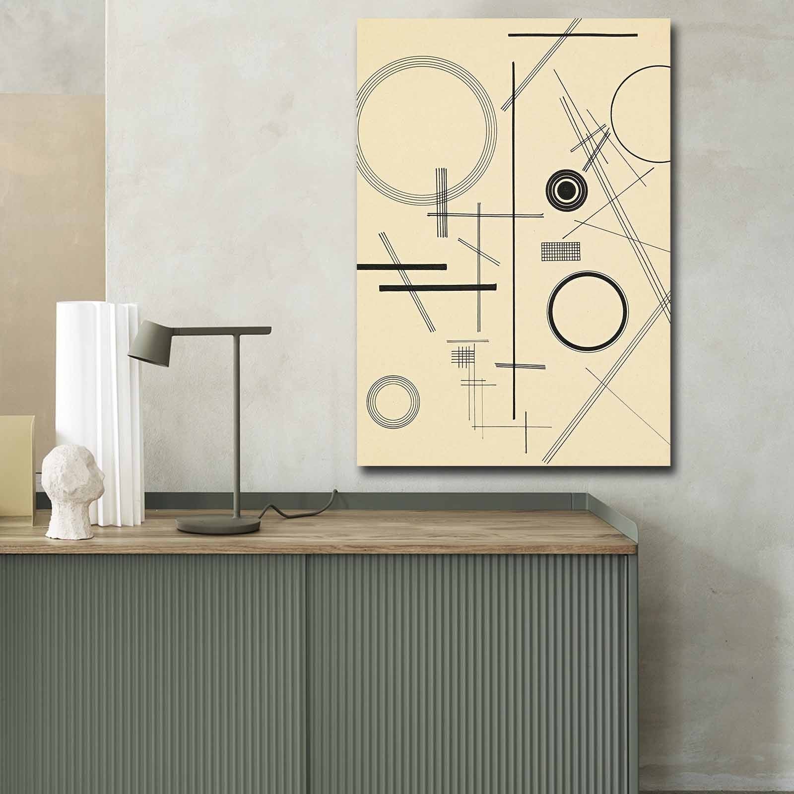 Tela Decorativa Multicolor 70x100 cm em Canvas Camurça 100% com Moldura de Madeira (3 cm) – Coleção Famous Art