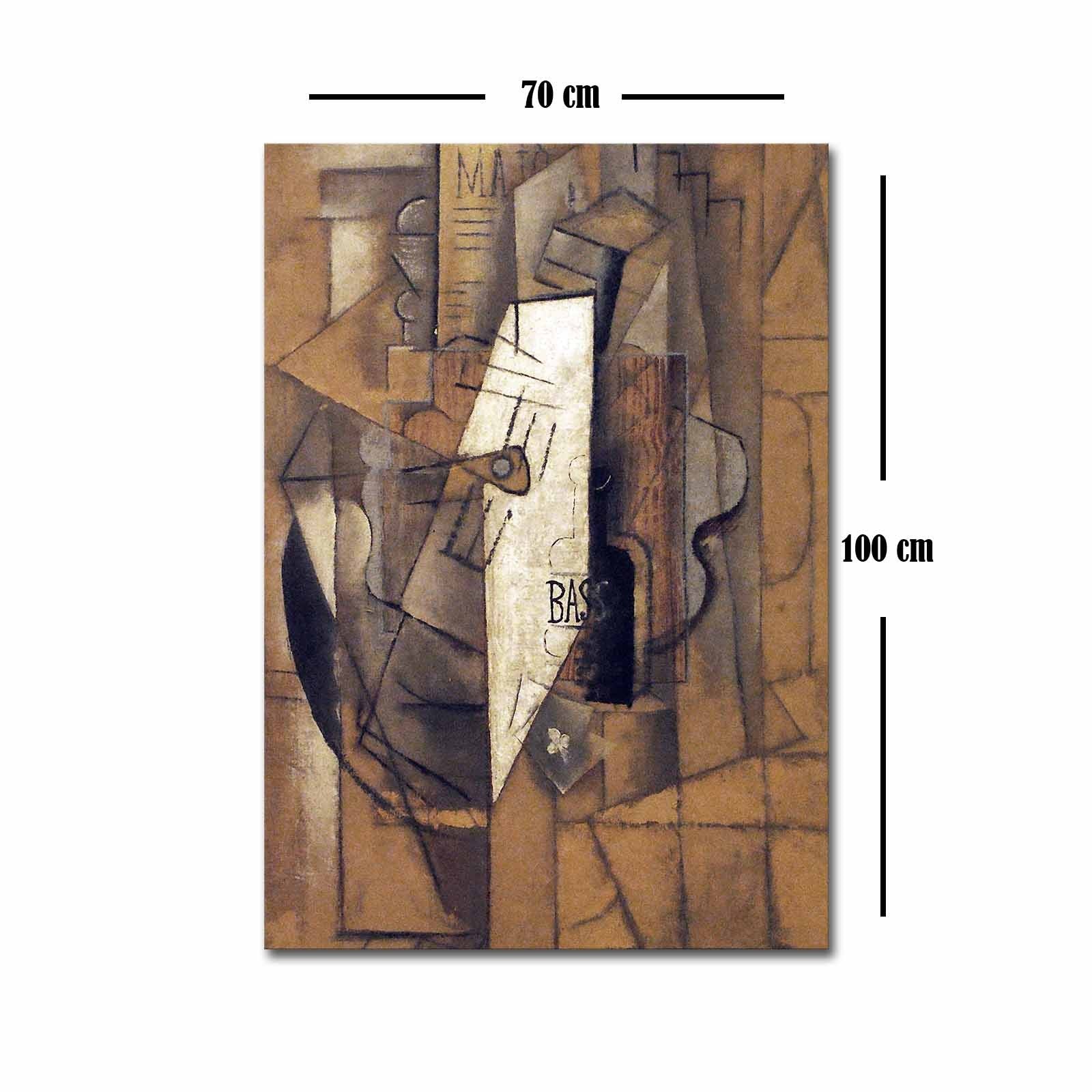 Quadro em Tela Decorativa Multicolor 70 x 100 cm – Suede 100% com Moldura de Madeira (3 cm)