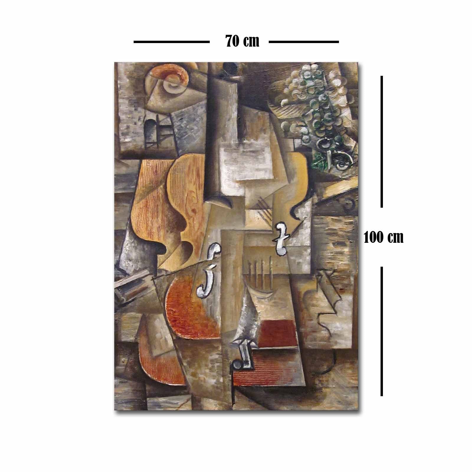 Quadro em Tela Suede Multicolor 70x100 cm com Moldura 100% Madeira (3 cm)