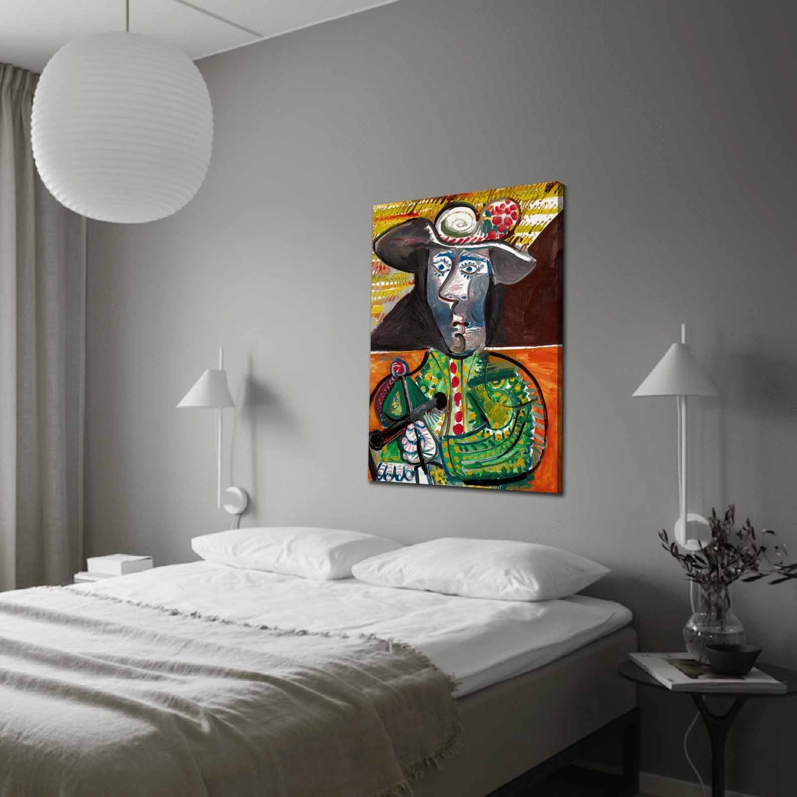 Tela Decorativa Multicolor 70x100 cm — Lona de Camurça 100% com Moldura de Madeira 3 cm