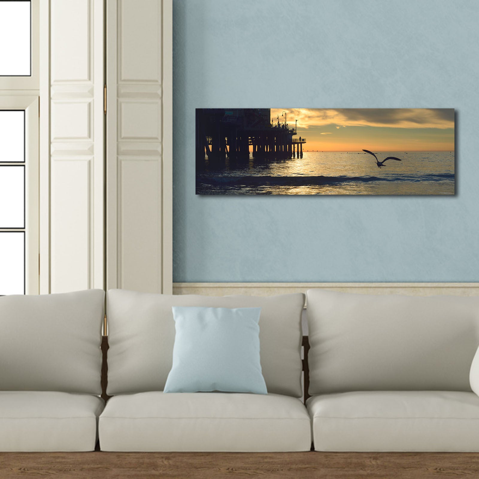 Tela Decorativa LED Iluminada 30x90cm - Pintura Multicolor Premium