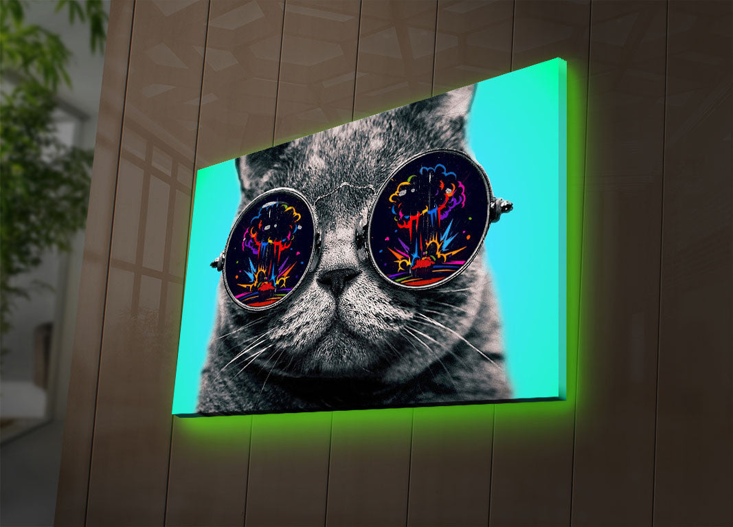 Pintura em tela decorativa com iluminação LED, 45 x 70 cm, 100% camurça, moldura 100% madeira (3 cm), alimentada por bateria com interruptor liga/desliga, perfeita para decoração de casa