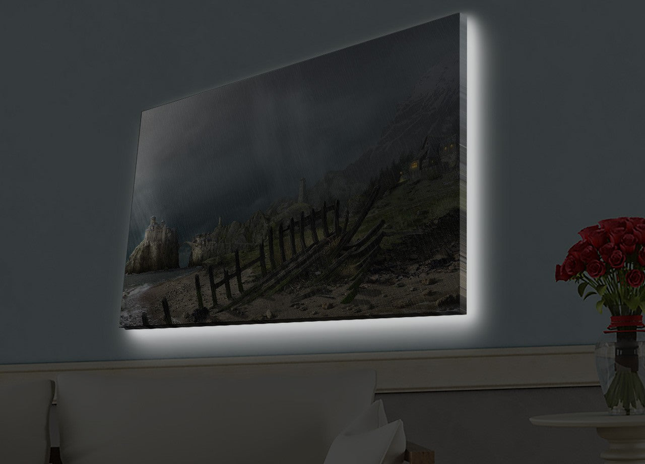 Tela Decorativa LED Iluminada - Pintura Canvas Premium 45x70cm