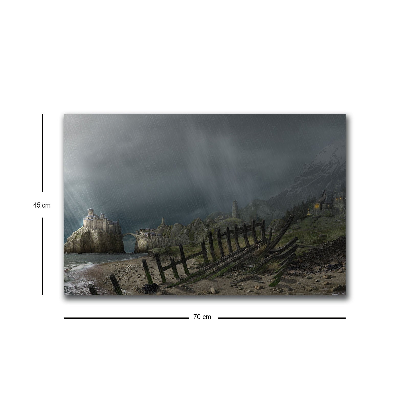 Tela Decorativa LED Iluminada - Pintura Canvas Premium 45x70cm