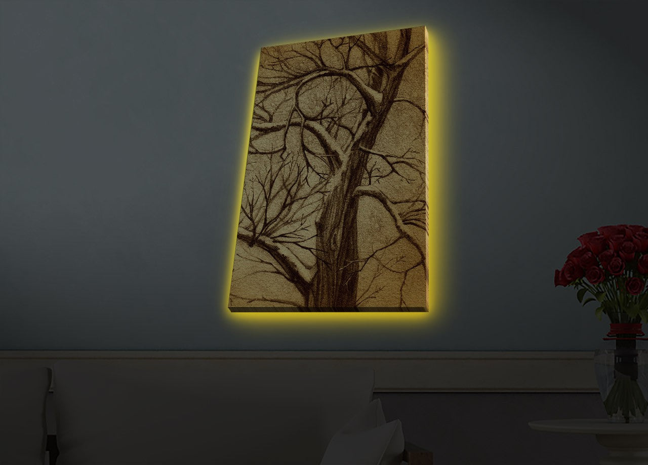 Tela Decorativa LED Multicolor 45x70cm - Pintura Iluminada Premium