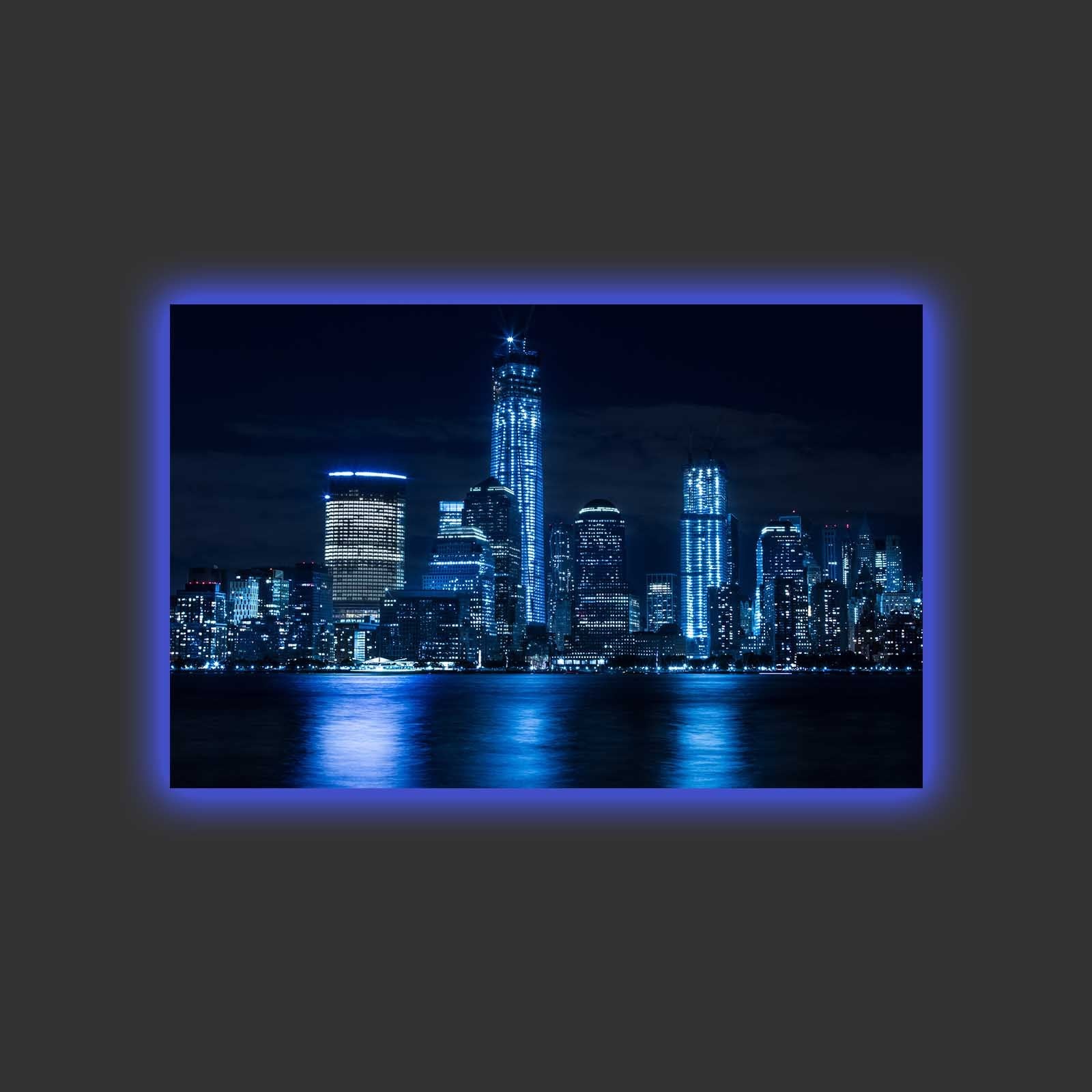 Pintura em tela decorativa com iluminação LED, 45 x 70 cm, 100% camurça, moldura de madeira (3 cm), alimentada por bateria com interruptor liga/desliga | Perfeito para decoração de casa