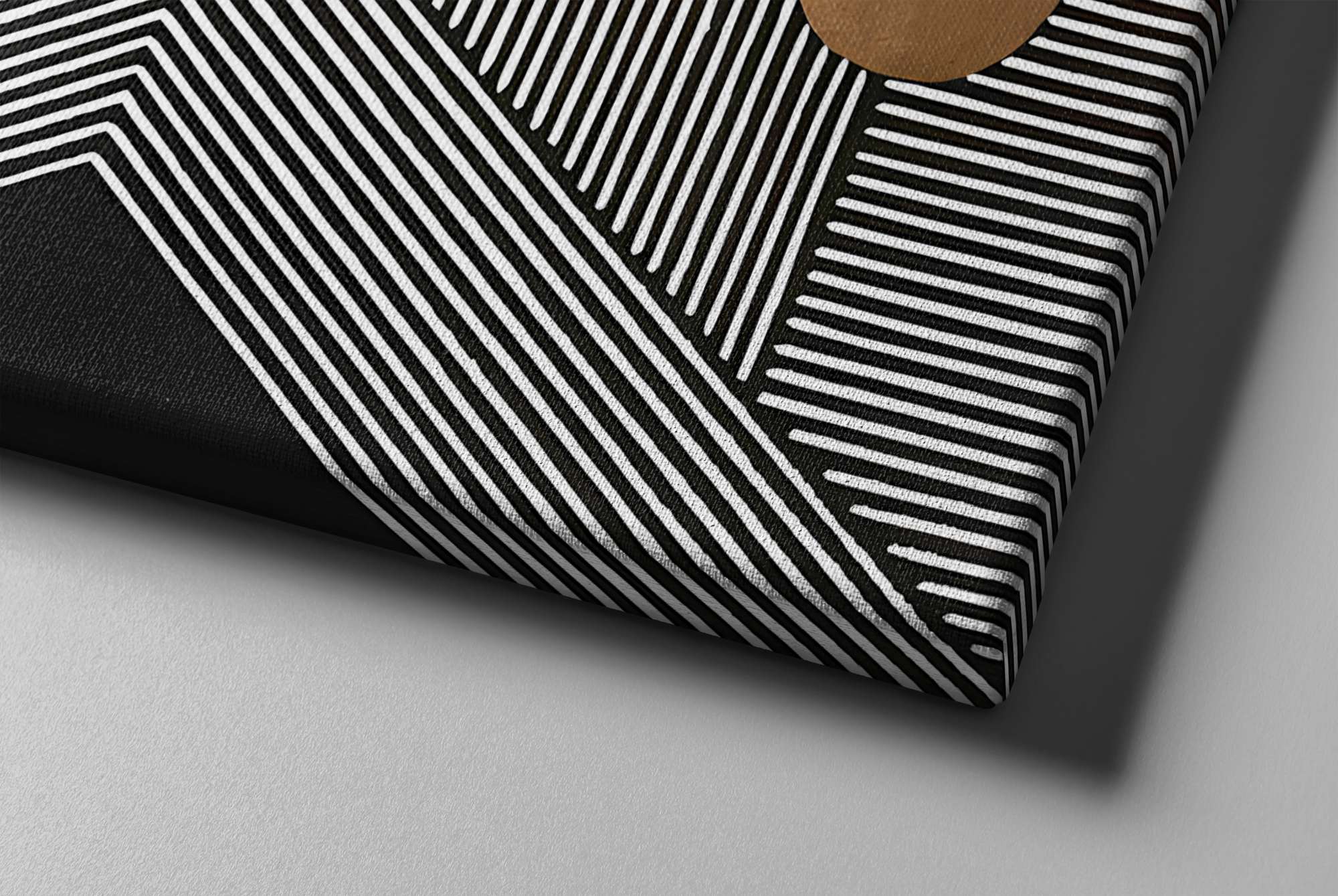 Conjunto 2 Telas Decorativas Canvas 30x30cm - Moldura Madeira