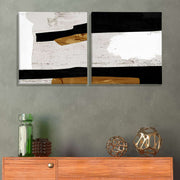 Conjunto 2 Telas Decorativas Multicolor Canvas 30x30cm