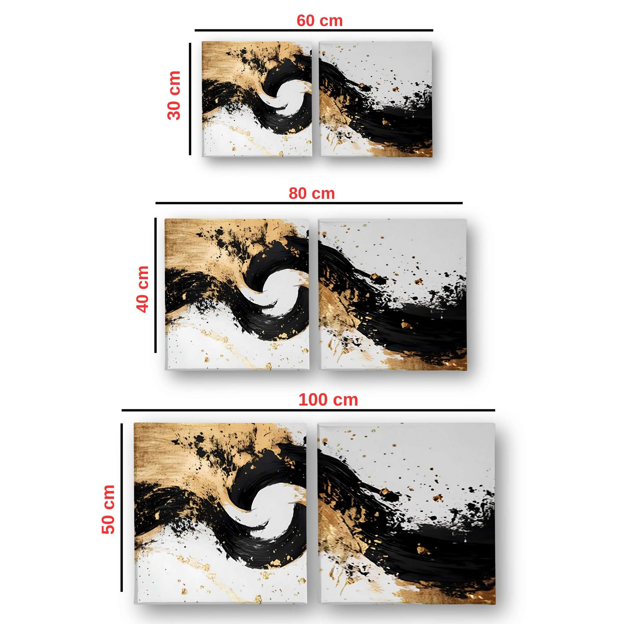 Conjunto Quadros Decorativos Canvas Multicolor 30x30 - 2 Peças