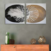 Conjunto Quadros Decorativos Canvas 30x30cm - 2 Peças Multicolor