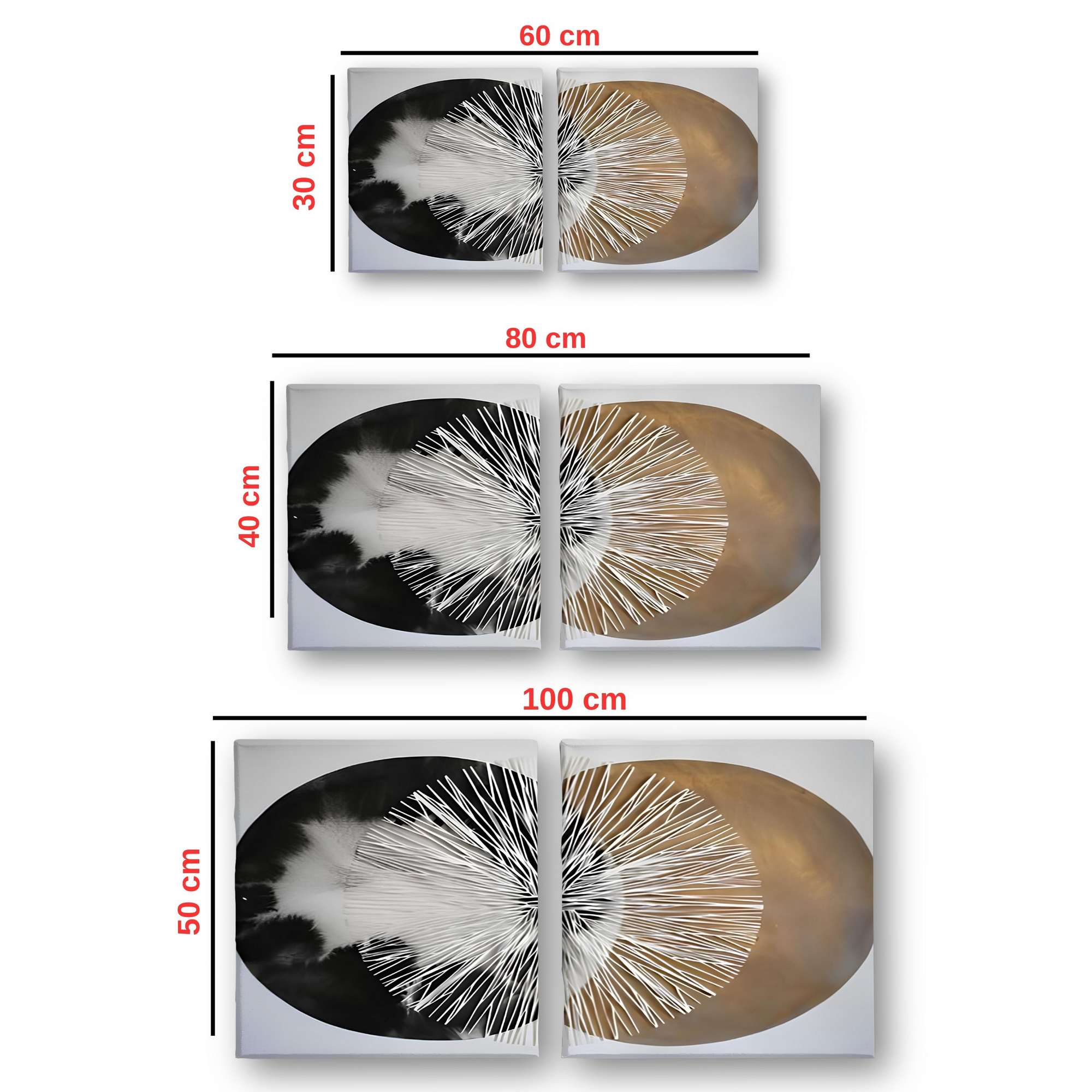 Conjunto Quadros Decorativos Canvas 30x30cm - 2 Peças Multicolor