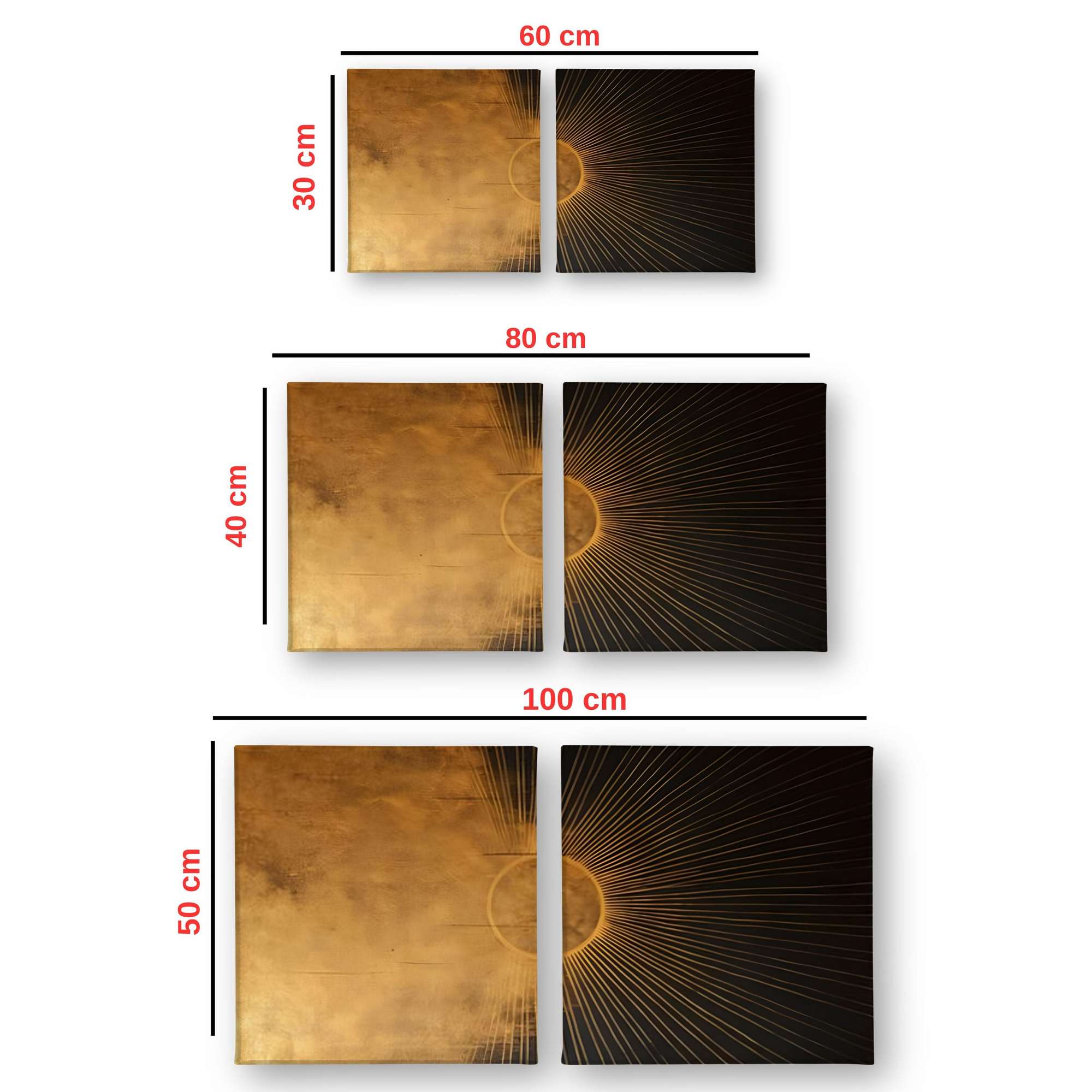 Conjunto 2 Telas Decorativas Canvas 30x30cm Multicolor Premium