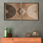 Quadros Decorativos Canvas Multicolor - Conjunto 2 Peças 30x30cm