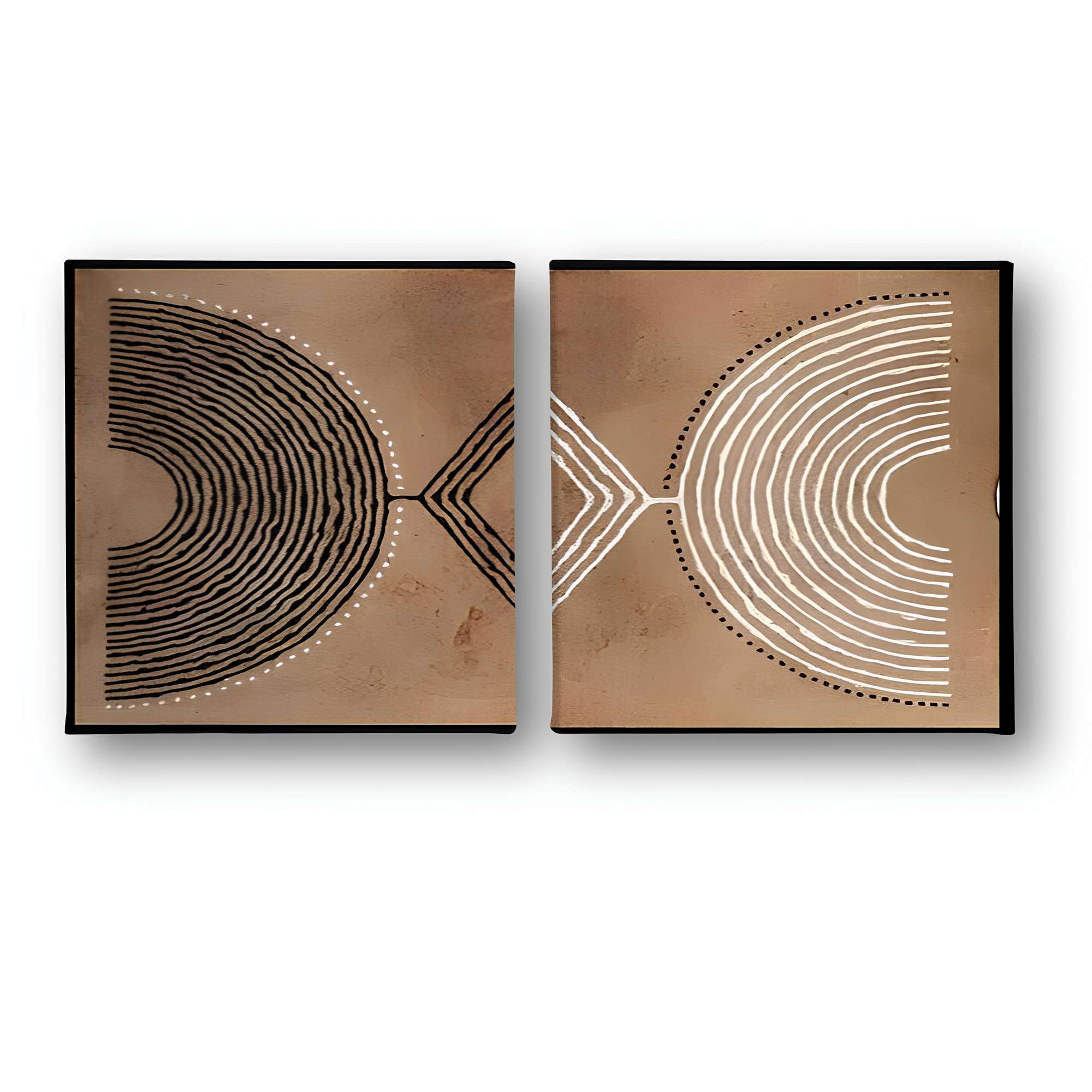 Quadros Decorativos Canvas Multicolor - Conjunto 2 Peças 30x30cm