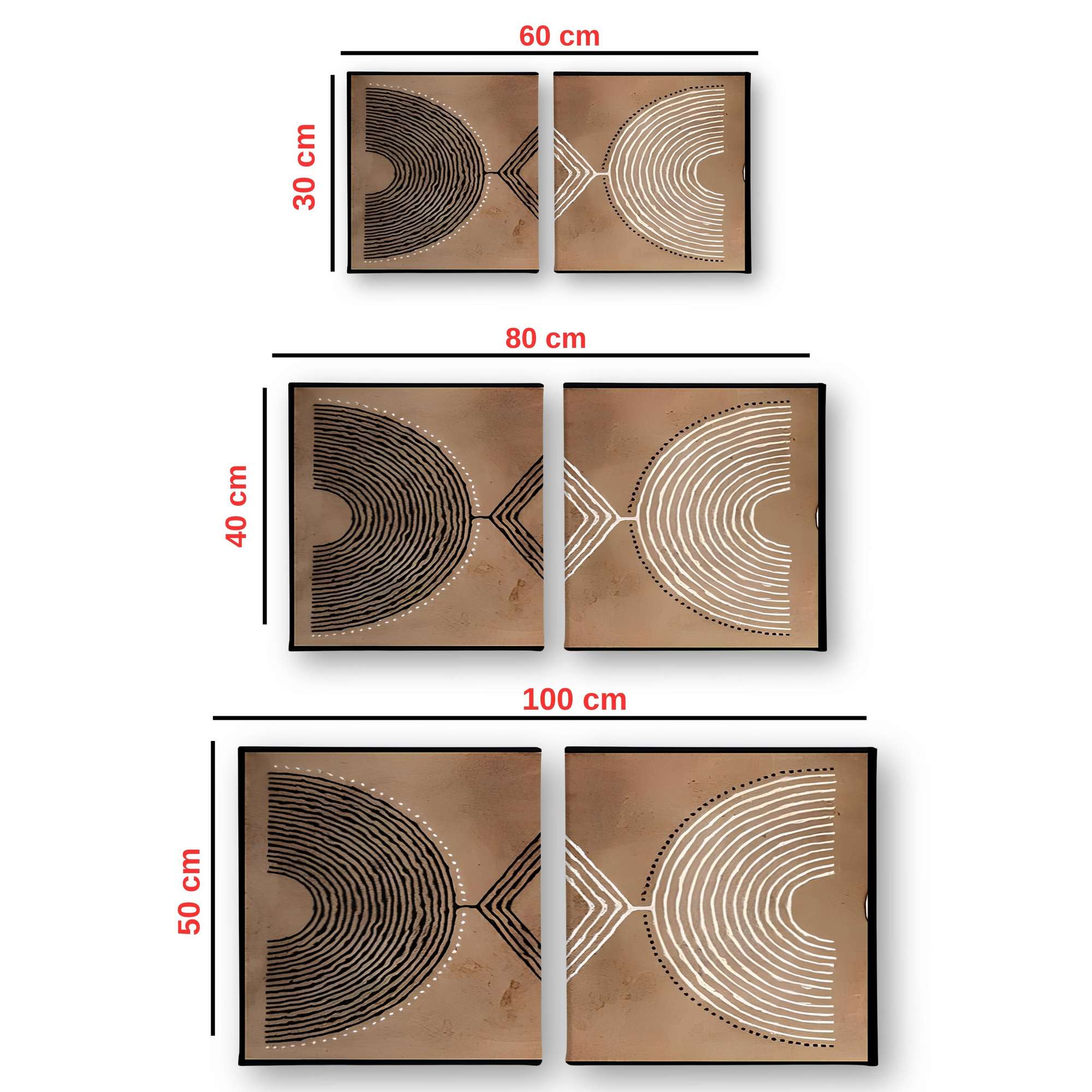 Quadros Decorativos Canvas Multicolor - Conjunto 2 Peças 30x30cm