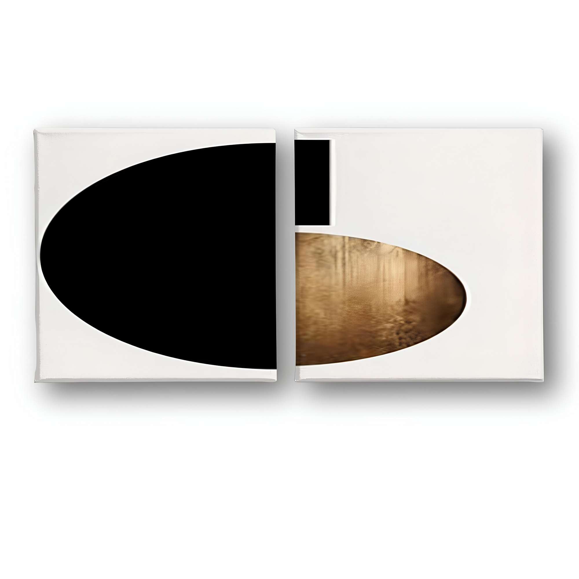 Conjunto 2 Telas Decorativas Canvas 30x30cm Multicolor Moldura Madeira