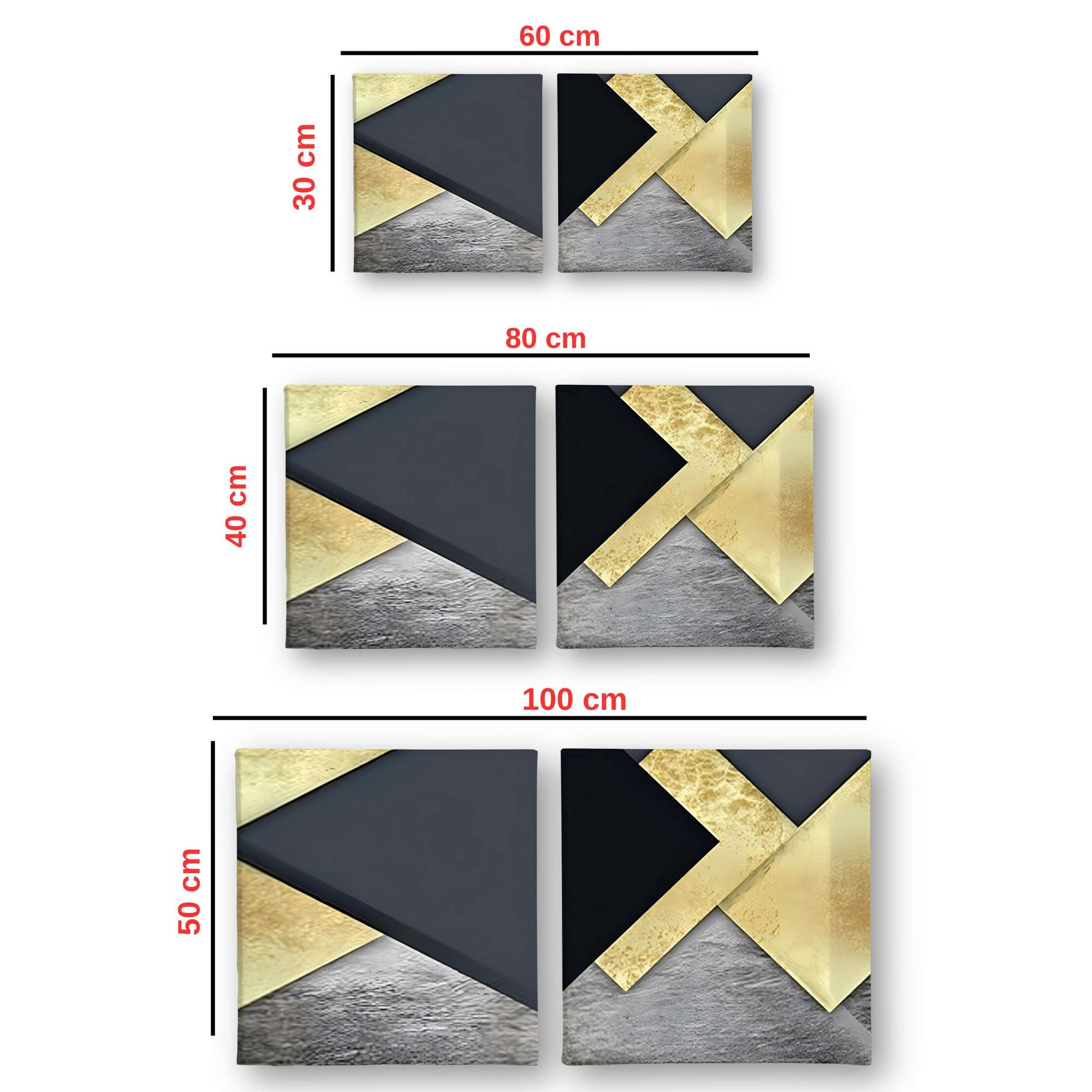 Quadros Decorativos Canvas Multicolor 30x30cm - Conjunto 2 Peças