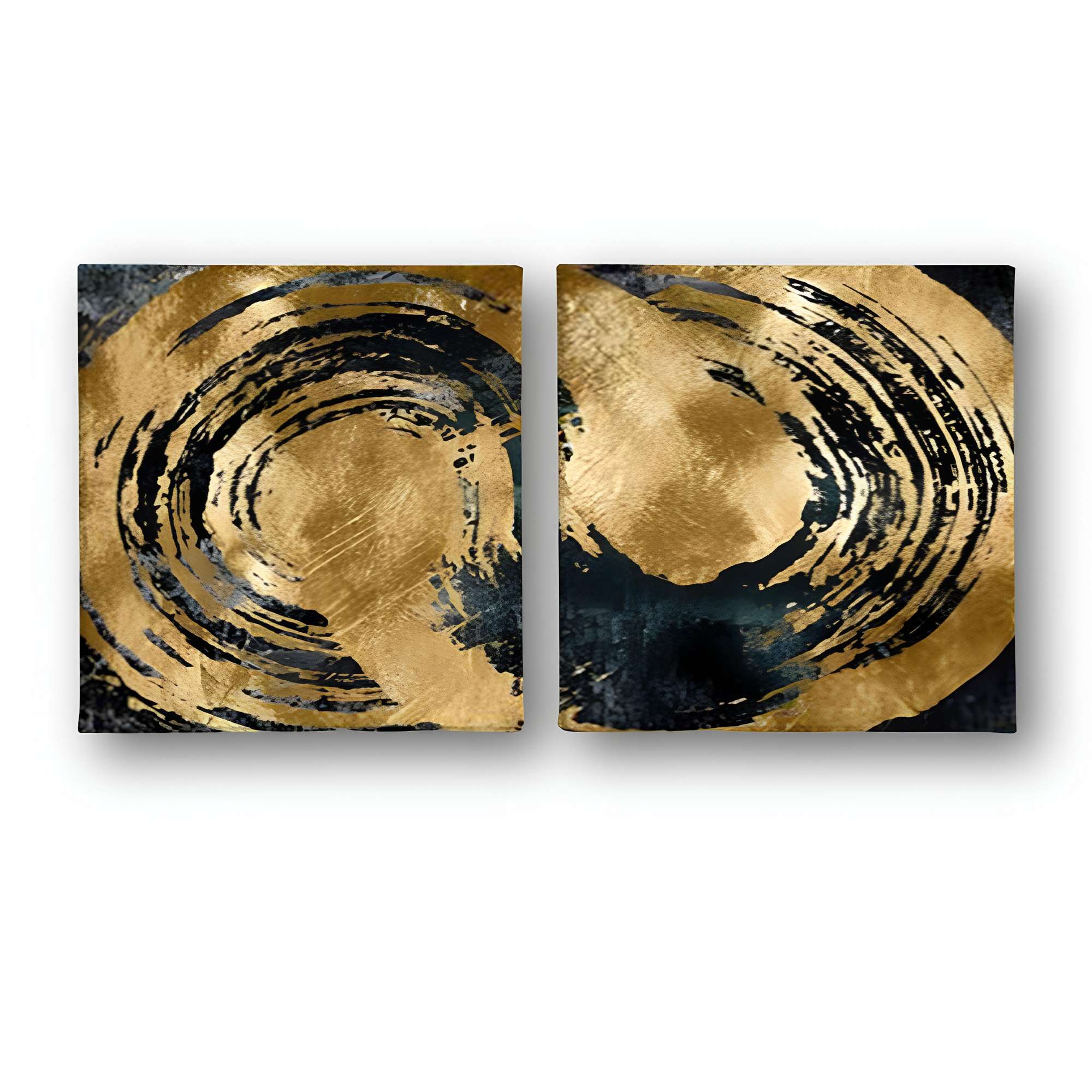 Conjunto 2 Telas Decorativas Canvas 30x30cm - Moldura Madeira