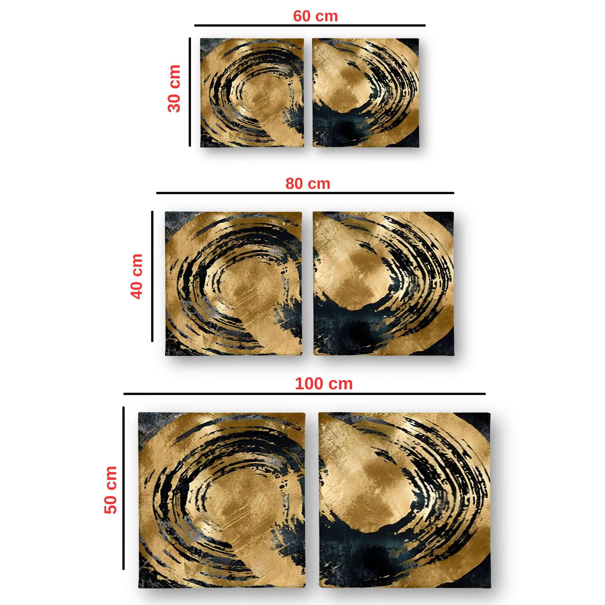 Conjunto 2 Telas Decorativas Canvas 30x30cm - Moldura Madeira