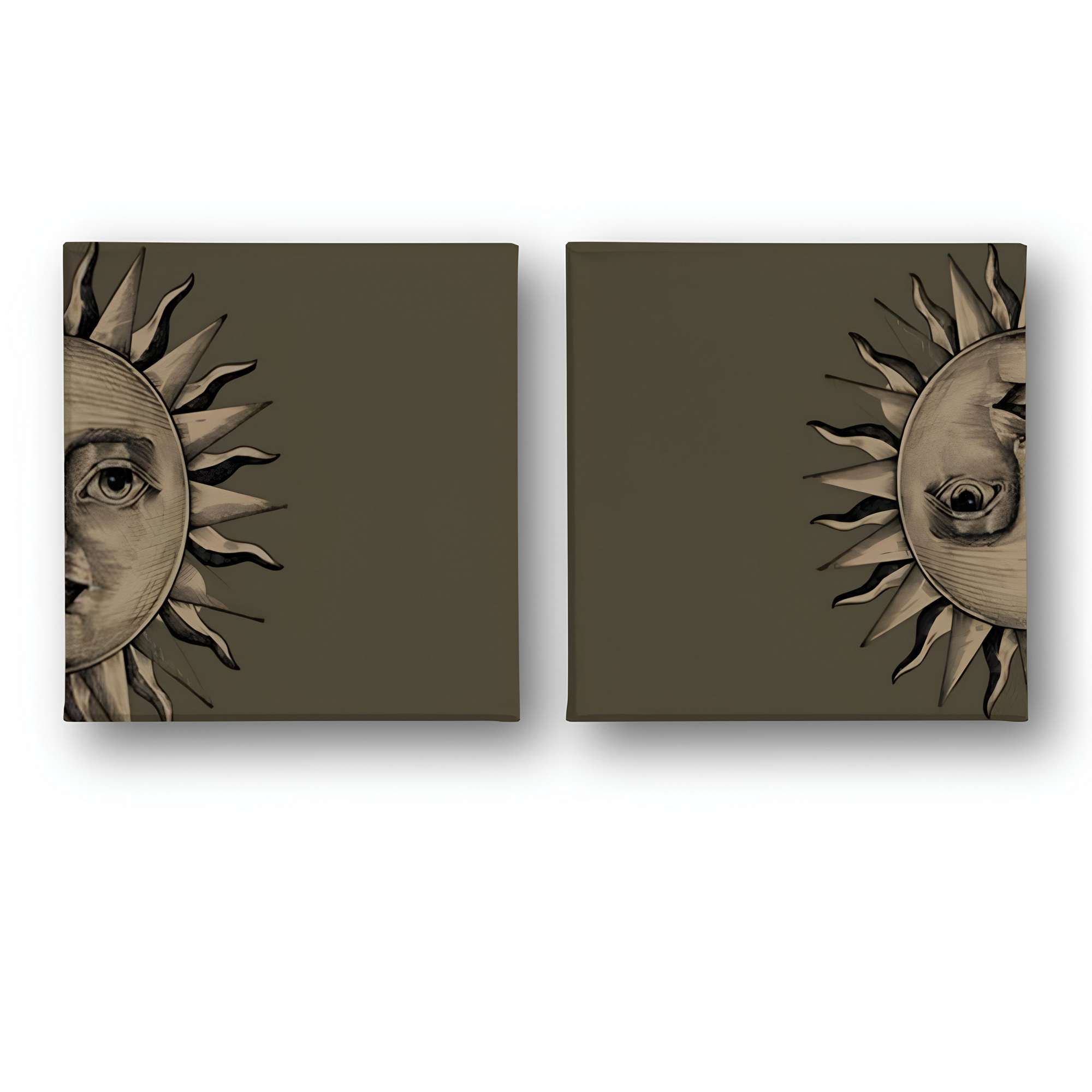 Conjunto 2 Quadros Decorativos Canvas 30x30 - Multicolor Premium