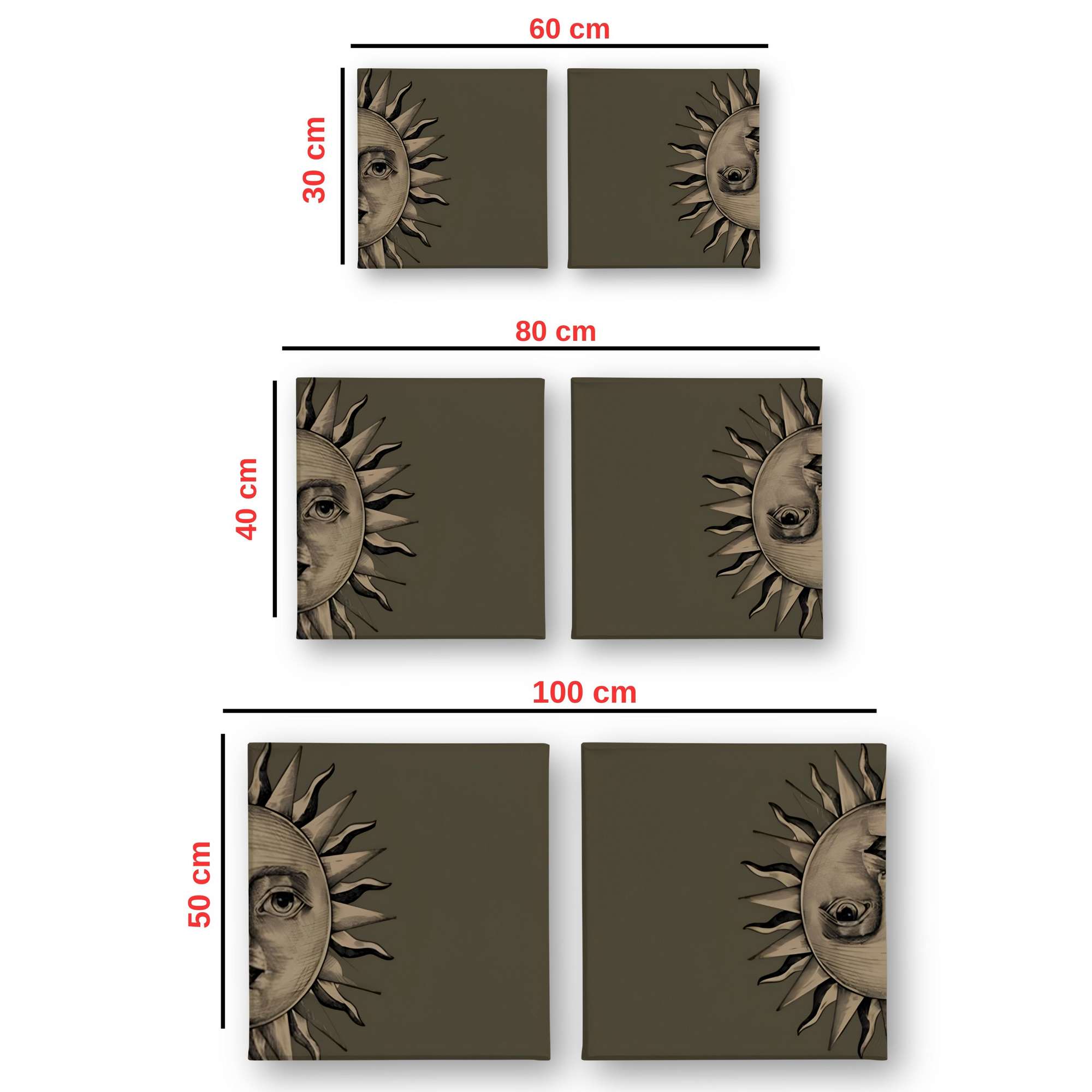 Conjunto 2 Quadros Decorativos Canvas 30x30 - Multicolor Premium