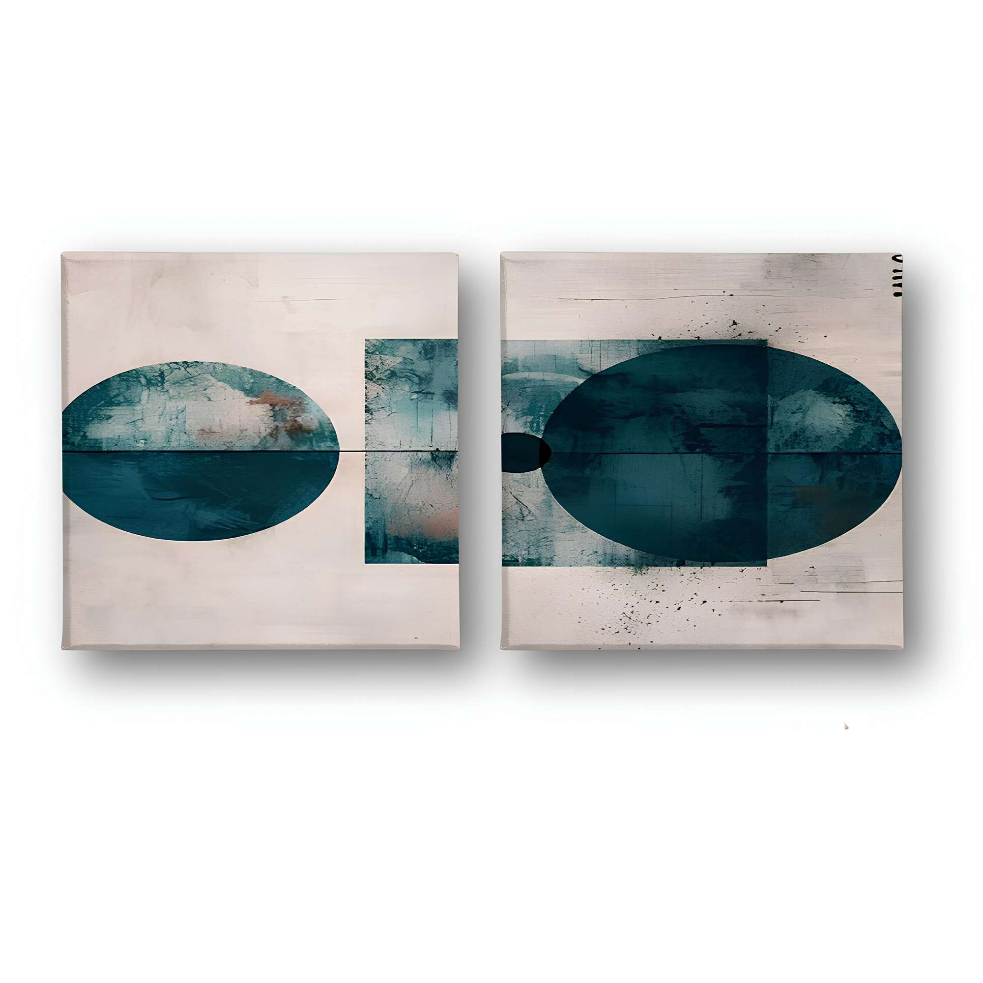 Conjunto 2 Quadros Decorativos Canvas 30x30 Multicolor Premium