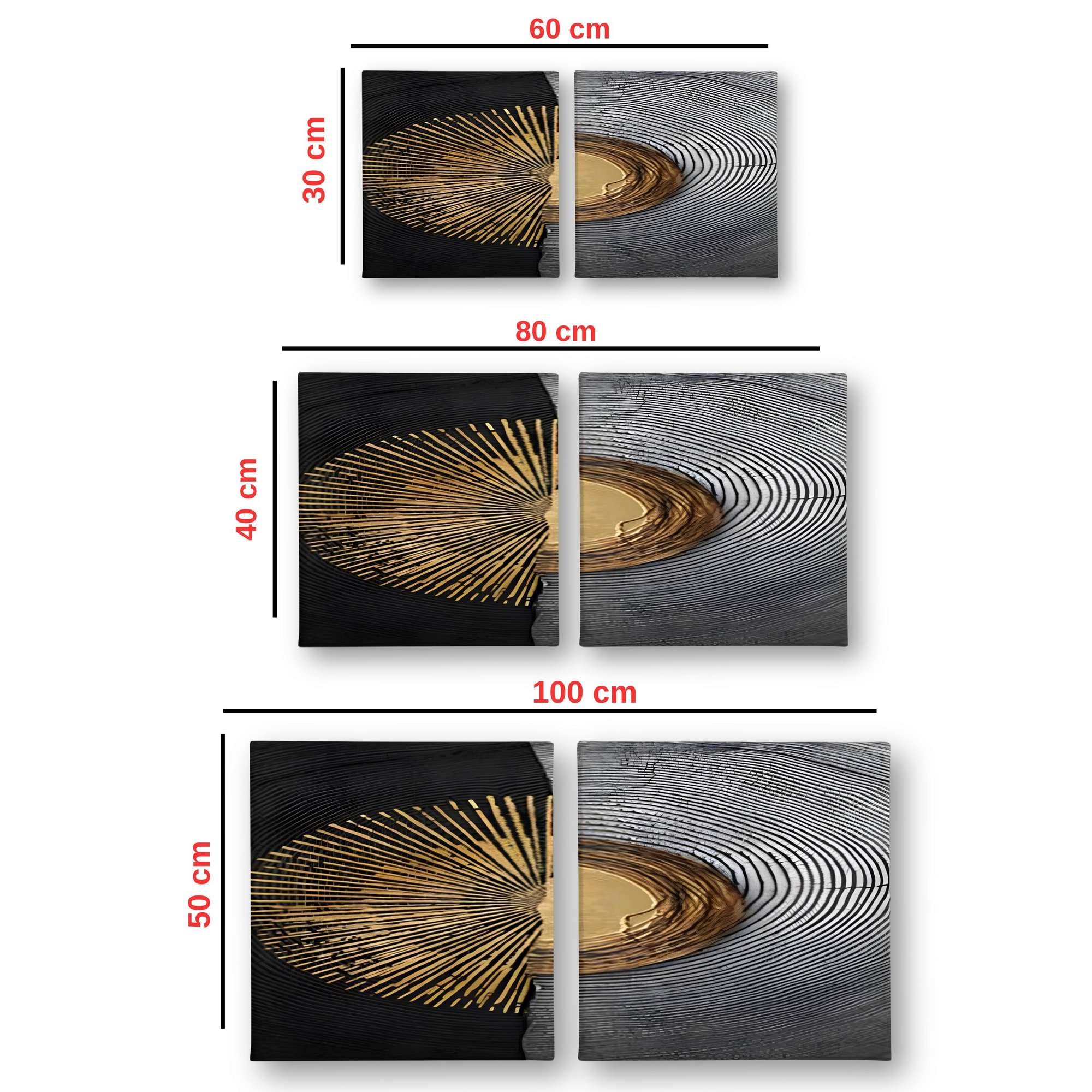 Conjunto 2 Telas Decorativas Canvas Multicolor 30x30cm Premium